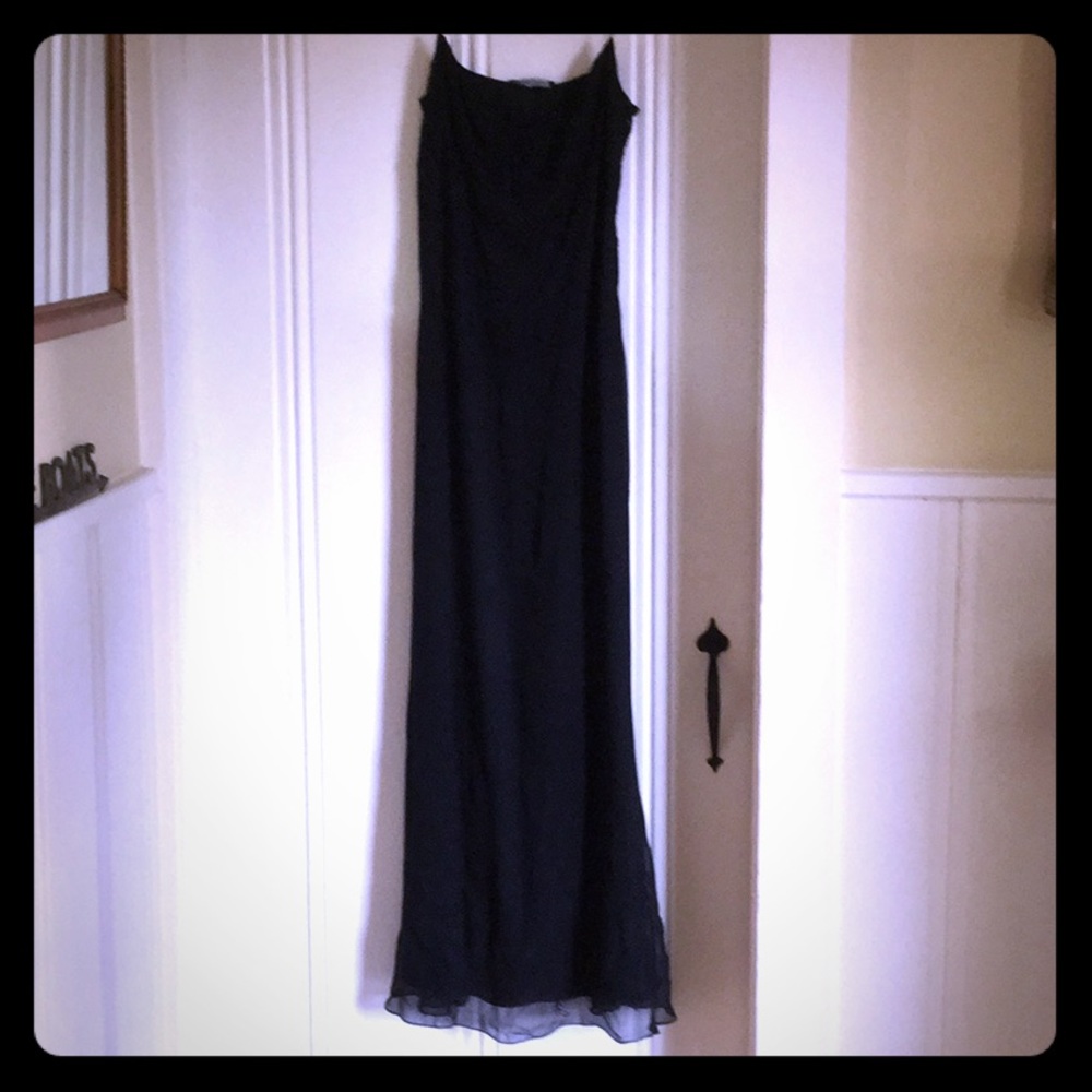 Elie Tahari spaghetti strap long evening gown
